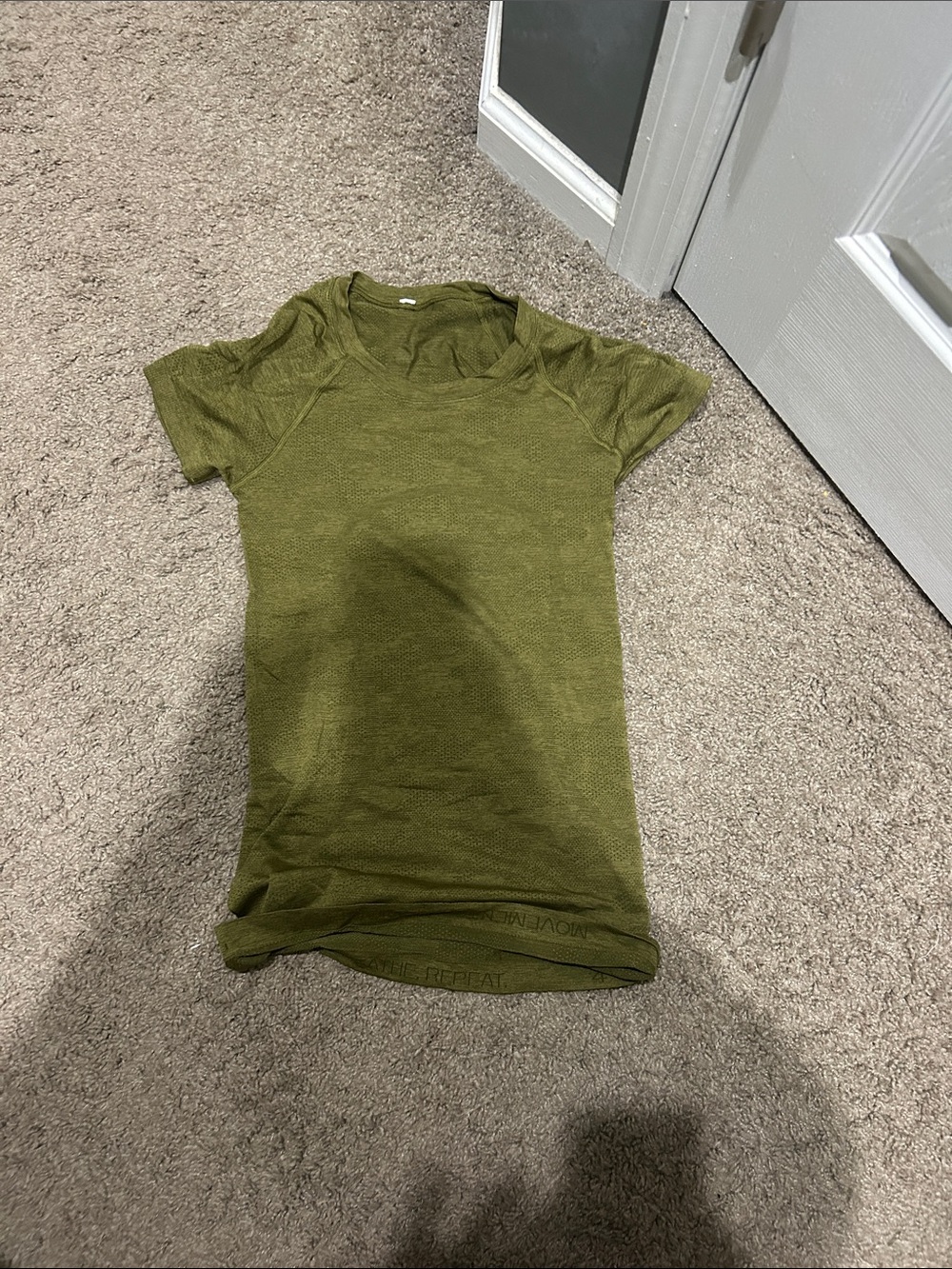 lululemon athletica Olive Green Short Sleeve Performance Tee